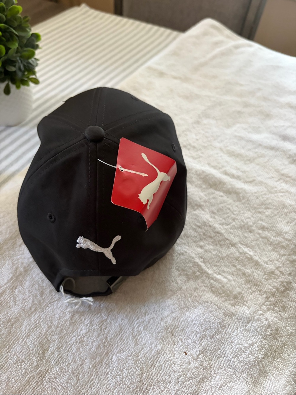 PUMA Men’s Black Baseball Cap with White Logo